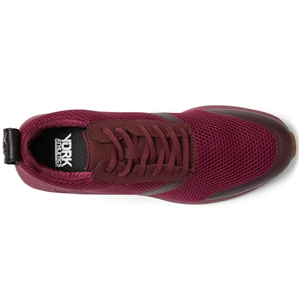 YORK Athletics Mens The Henry Mid Trainer Sneakers US 10.5 Red Black NIB
